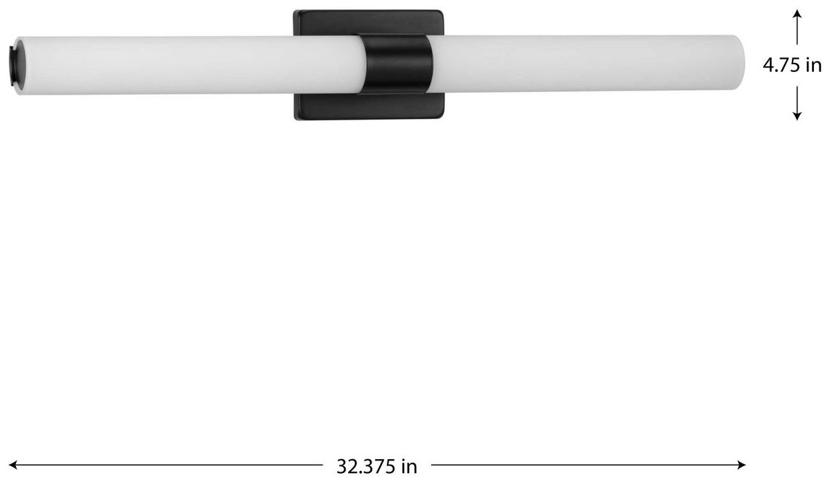 Image 4 Blanco LED Collection 32" Etched White Glass Modern Bath Vanity Light more views