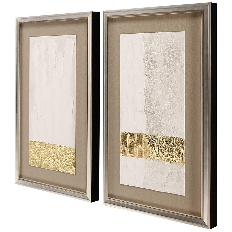 Image 2 Blanco Pluma I 24"W x 39"H Framed Art Set of 2 more views
