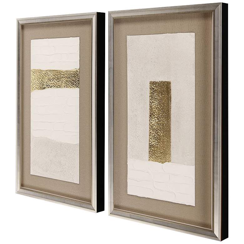 Image 2 Blanco Pluma III 24"W x 39"H Framed Art Set of 2 more views