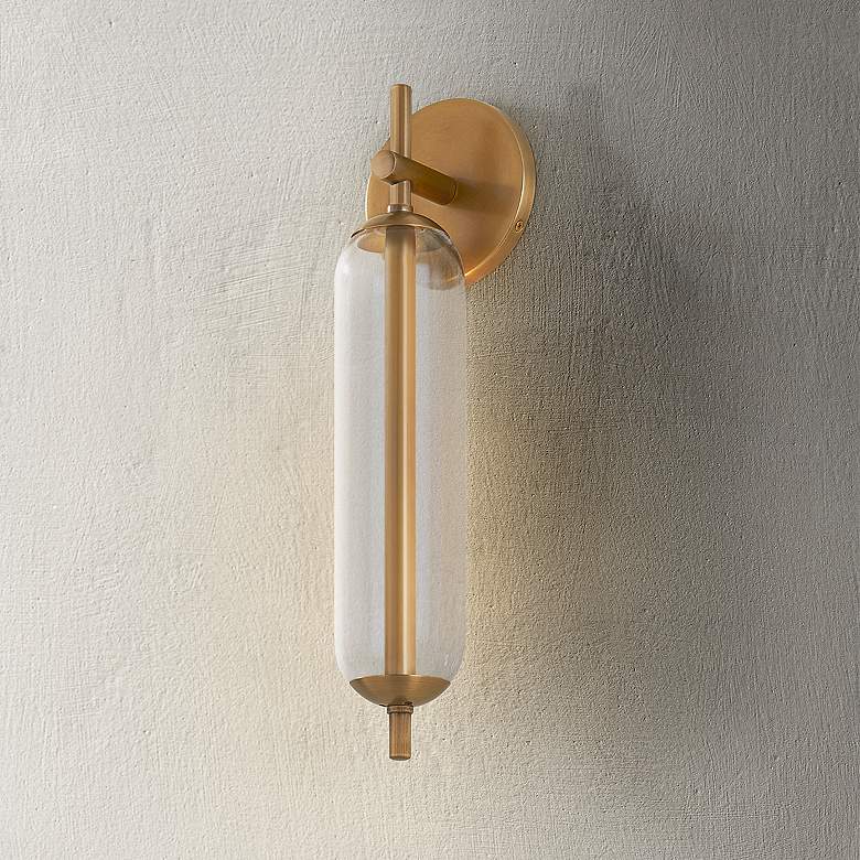 Image 5 Blaze 16 1/2" High Patina Brass ADA LED Wall Sconce more views