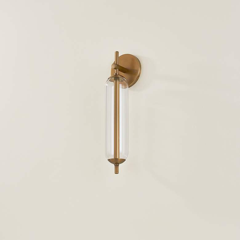 Image 6 Blaze 16 1/2" High Patina Brass ADA LED Wall Sconce more views