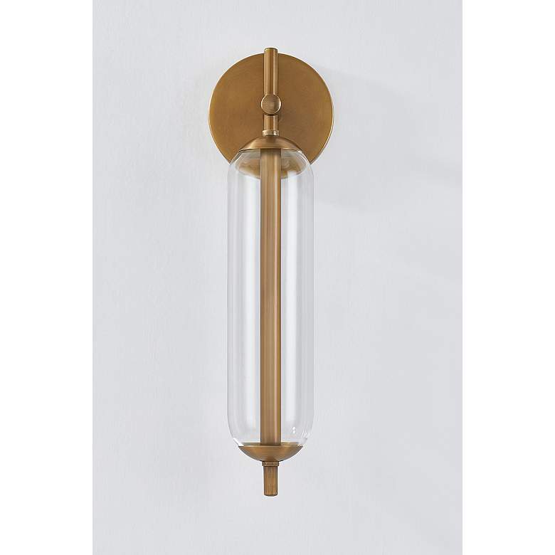 Image 7 Blaze 16 1/2" High Patina Brass ADA LED Wall Sconce more views
