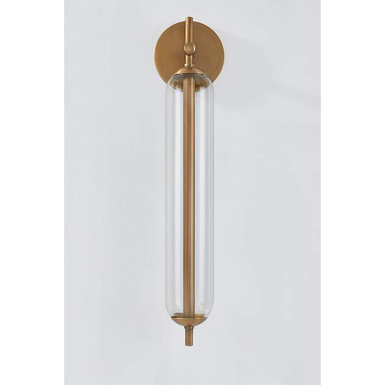 Image 5 Blaze 21 1/4" High Patina Brass LED Outdoor Wall Light more views