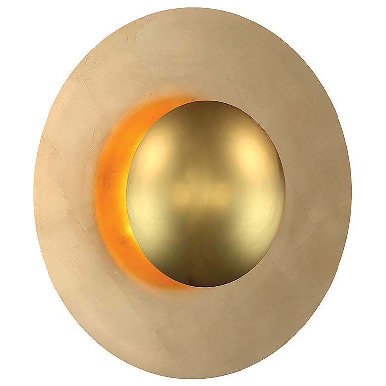 Image 2 Blaze 24"H x 24.25"W 1-Light Wall Sconce in Gold Leaf more views