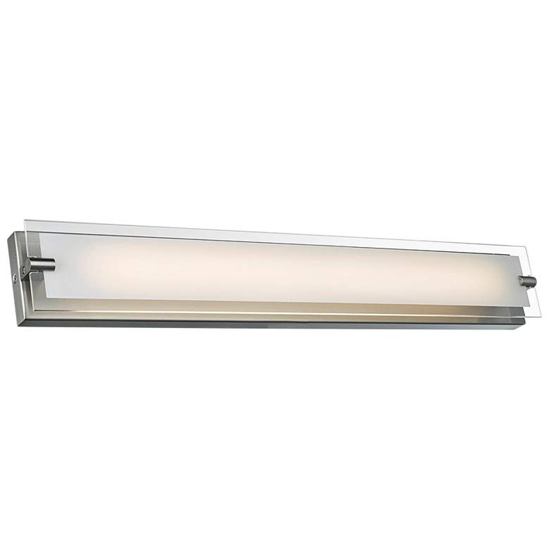 Image 2 Blaze 28 1/4 inch Wide Brushed Nickel Modern LED Bath Light