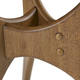 Image3 of Blaze 40"W Natural Elm Brown Wood Triangular Modern Coffee Table more views