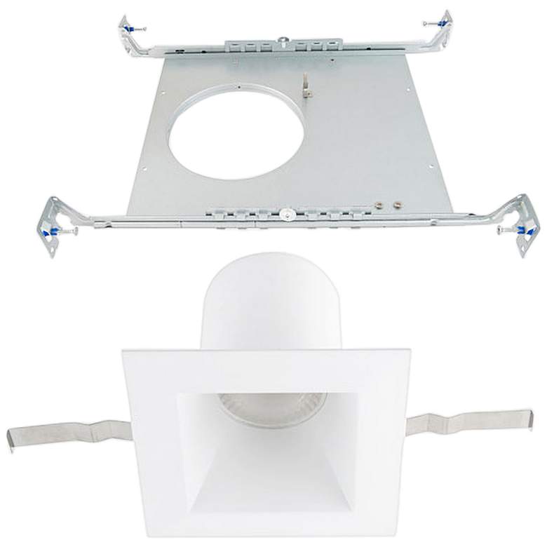Image 1 Blaze 6 inch White Square LED Recessed Light with Frame-in Kit