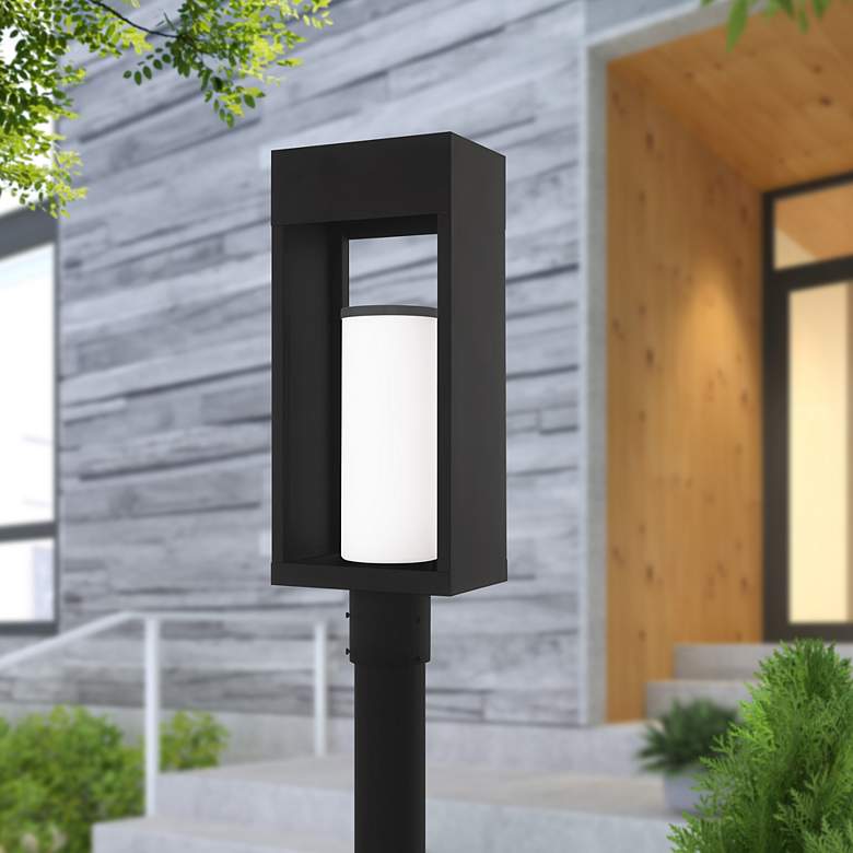 Image 1 Bleecker 1 Light Black Outdoor Post Top Lantern
