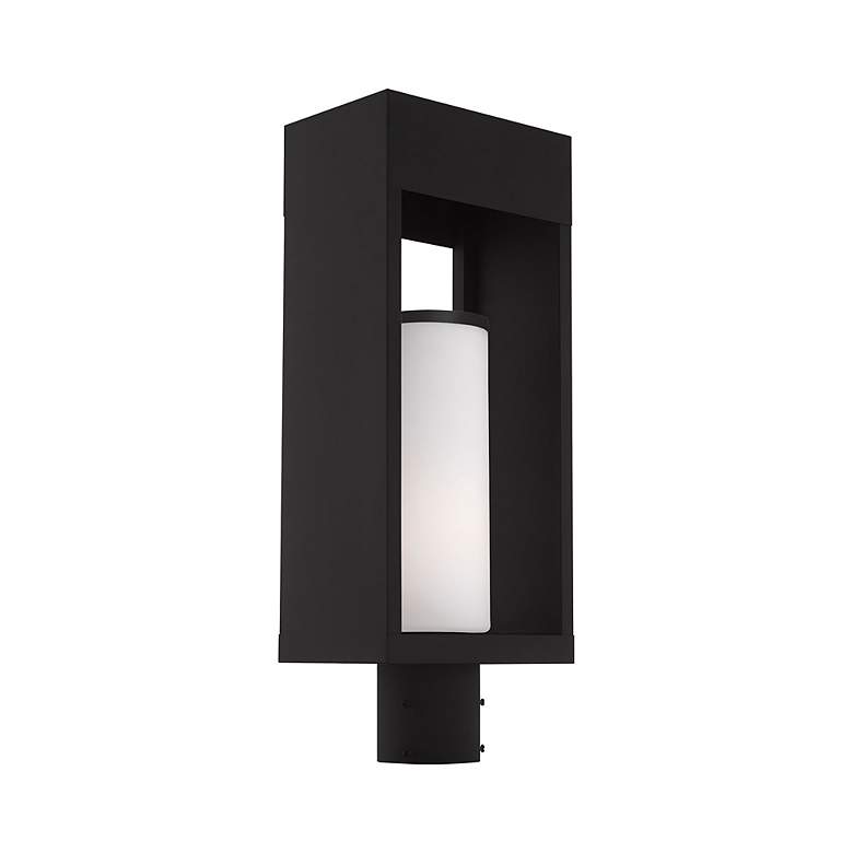 Image 6 Bleecker 1 Light Black Outdoor Post Top Lantern more views