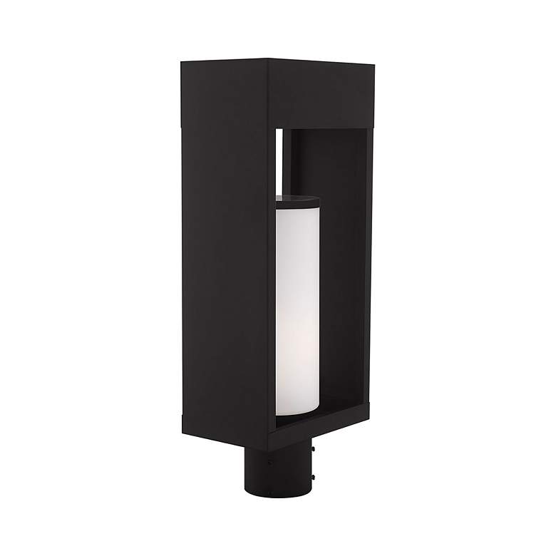 Image 7 Bleecker 1 Light Black Outdoor Post Top Lantern more views