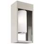 2_Bleecker 1 Light Brushed Nickel Outdoor Wall Lantern