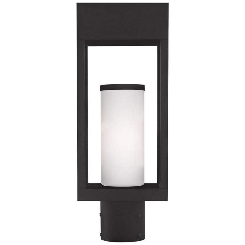 Image 2 Bleecker 16 1/2 inch High Black Outdoor Lantern Post Light