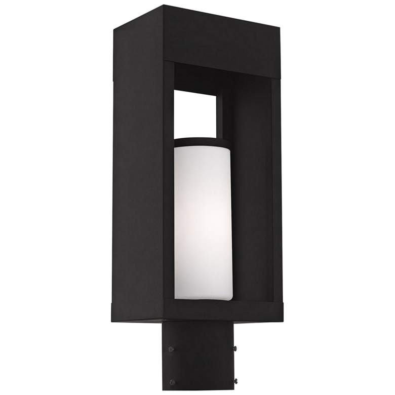 Image 3 Bleecker 16 1/2 inch High Black Outdoor Lantern Post Light more views