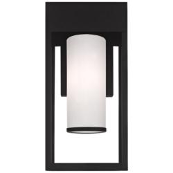 Bleecker 17" High Black Outdoor Lantern Wall Light