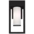Bleecker 17" High Black Outdoor Lantern Wall Light