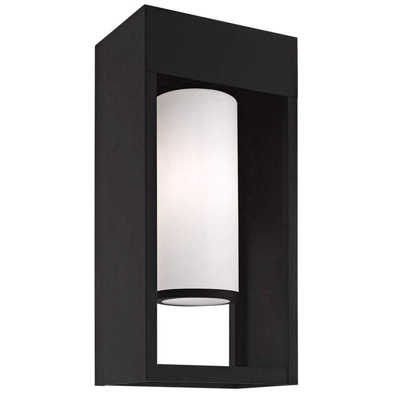 Image 2 Bleecker 17" High Black Outdoor Lantern Wall Light more views