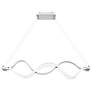 3_Bleecker 38 3/4" Wide Polished Chrome LED Island Chandelier more views