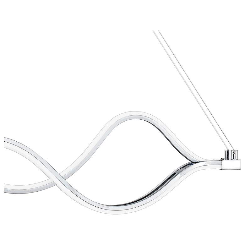 Image 5 Bleecker 38 3/4" Wide Polished Chrome LED Island Chandelier more views
