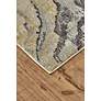 Bleecker 6173602 5&#39;x8&#39; Gray and Yellow Watercolor Area Rug in scene