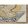 Bleecker 6173602 5&#39;x8&#39; Gray and Yellow Watercolor Area Rug in scene