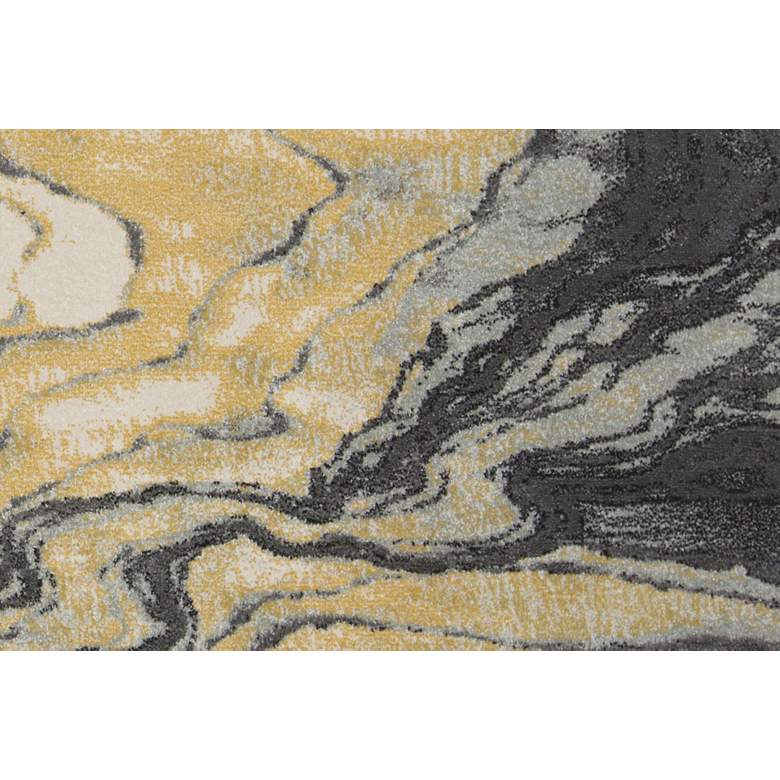 Image 5 Bleecker 6173602 5&#39;x8&#39; Gray and Yellow Watercolor Area Rug more views