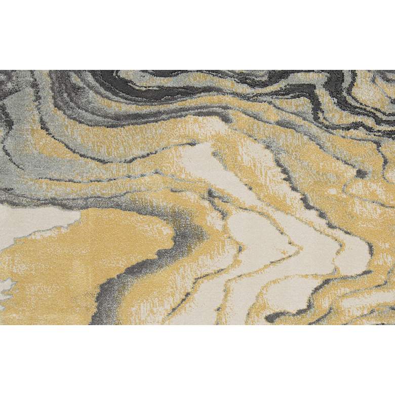 Image 6 Bleecker 6173602 5'x8' Gray and Yellow Watercolor Area Rug more views