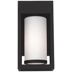 Bleecker 9 1/4" High Black Outdoor Lantern Wall Light