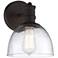 Bleecker Industrial 9 1/4"H Bronze Wall Sconce with LED Bulb