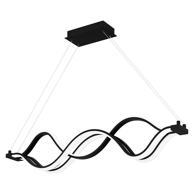 Image 4 Bleecker LED Matte Black Island Lt more views
