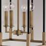 3_Bleeker 16" Wide Aged Brass and Black 4-Light Foyer Pendant more views
