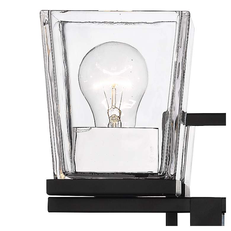 Image 3 Bleeker Street 14" Wide Matte Black and Chrome 2-Light Bath Light more views