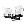 6_Bleeker Street 14" Wide Matte Black and Chrome 2-Light Bath Light more views