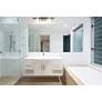 7_Bleeker Street 33" Wide Matte Black and Chrome 4-Light Bath Light more views