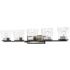 Bleeker Street 42 1/2"W Matte Black Brushed Nickel 5-Light Bath Light