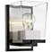 Bleeker Street 7 1/2" High Matte Black and Brushed Nickel Wall Sconce
