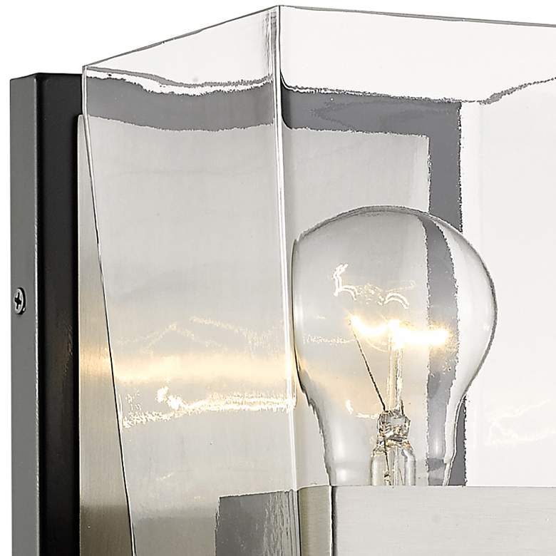 Image 3 Bleeker Street 7 1/2" High Matte Black and Brushed Nickel Wall Sconce more views