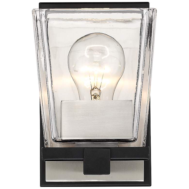 Image 5 Bleeker Street 7 1/2 inch High Matte Black and Brushed Nickel Wall Sconce more views