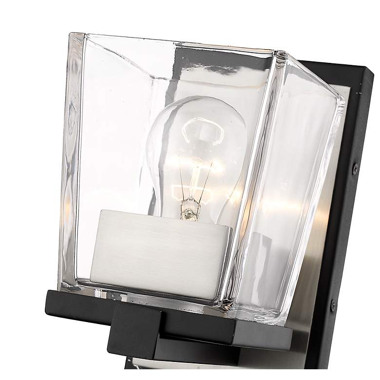 Image 6 Bleeker Street 7 1/2" High Matte Black and Brushed Nickel Wall Sconce more views