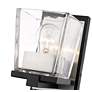 Bleeker Street 7 1/2" High Matte Black and Brushed Nickel Wall Sconce in scene