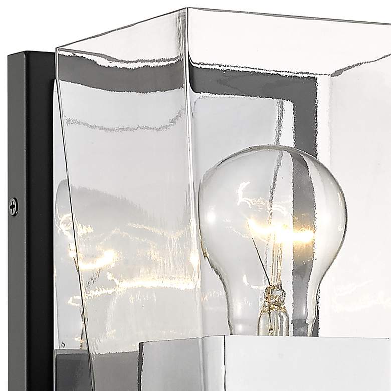 Image 3 Bleeker Street 7 1/2" High Matte Black and Chrome Wall Sconce more views