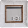 Blessed 24" Square Tray Metal Wall Art