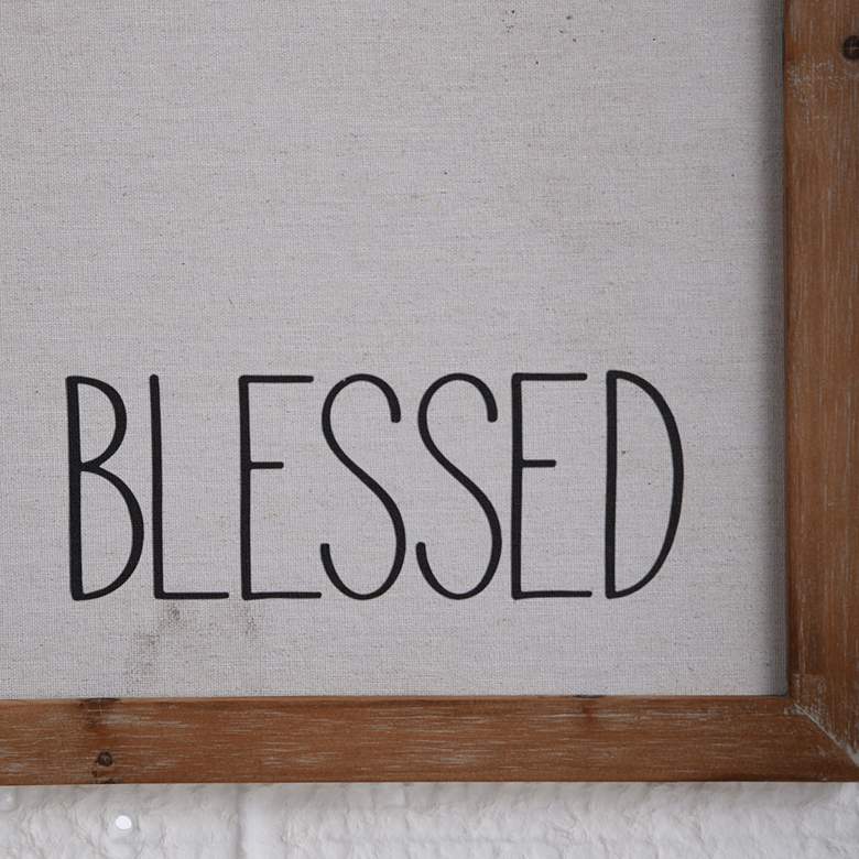Image 3 Blessed 24" Square Tray Metal Wall Art more views