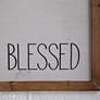 Blessed 24" Square Tray Metal Wall Art