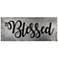 Blessed 36" Wide Black and Gray Metal Wall Art