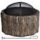 Blethen 27" Wide Brown Wood Burning Outdoor Fire Pit