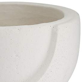 Image3 of Bletheny White Ceramic Pedestal Decorative Bowl more views