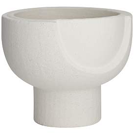Image5 of Bletheny White Ceramic Pedestal Decorative Bowl more views