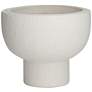 Bletheny White Ceramic Pedestal Decorative Bowl