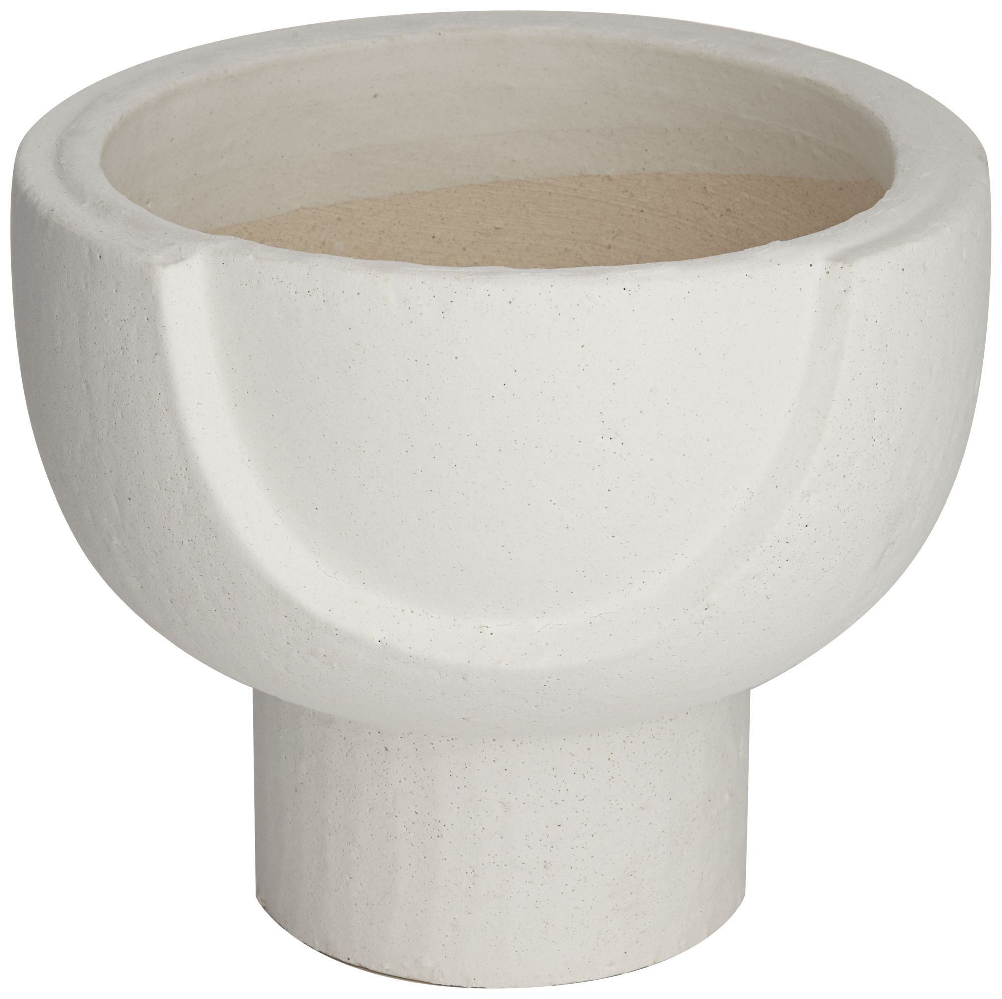 Bletheny White Ceramic Pedestal Decorative Bowl