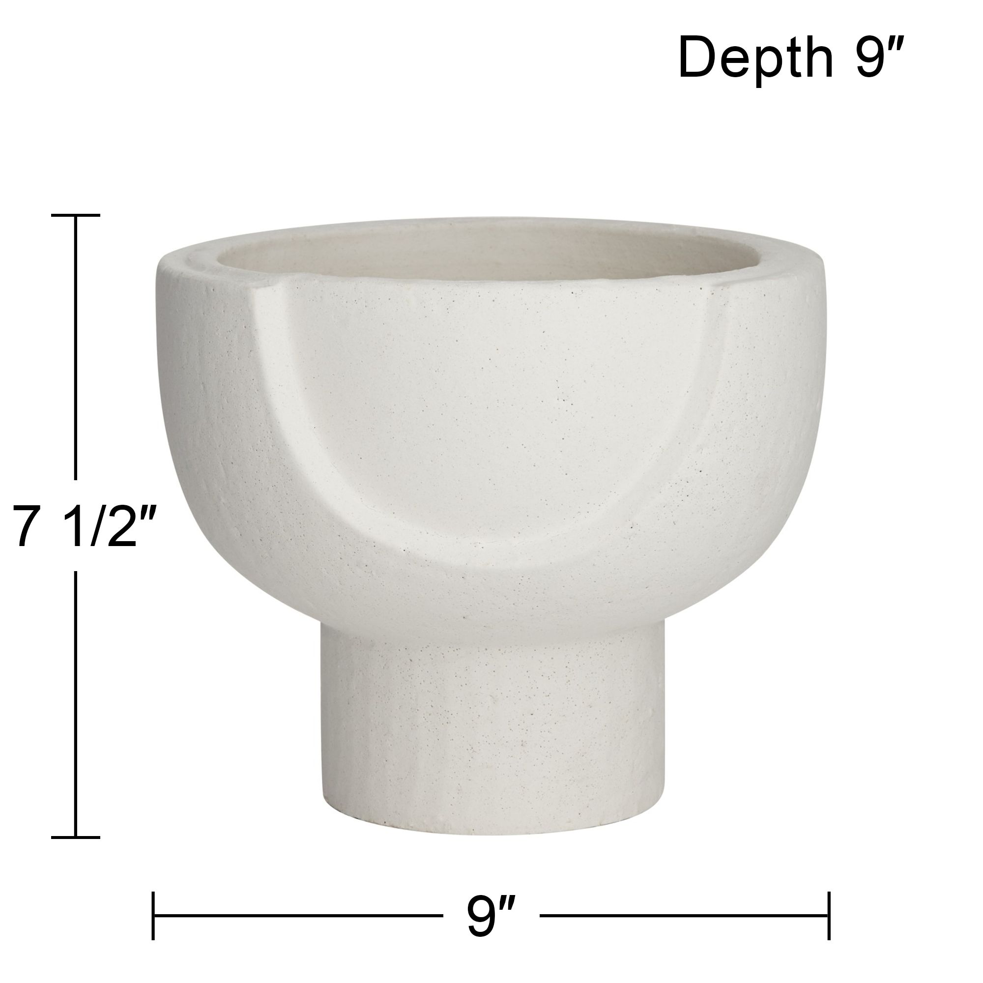Bletheny White Ceramic Pedestal Decorative Bowl